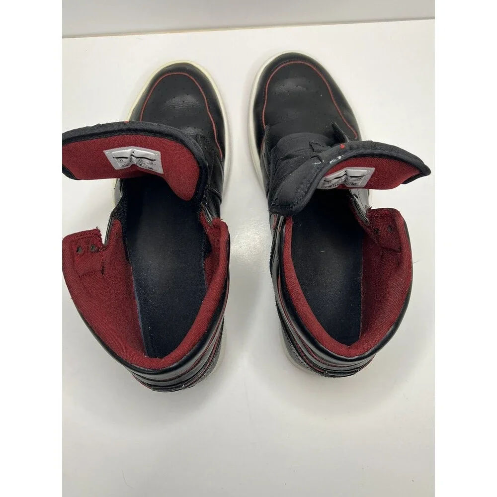 Jordan 1 Mid Black/Black-White-Gym Red Size 12 US  (554725 028)